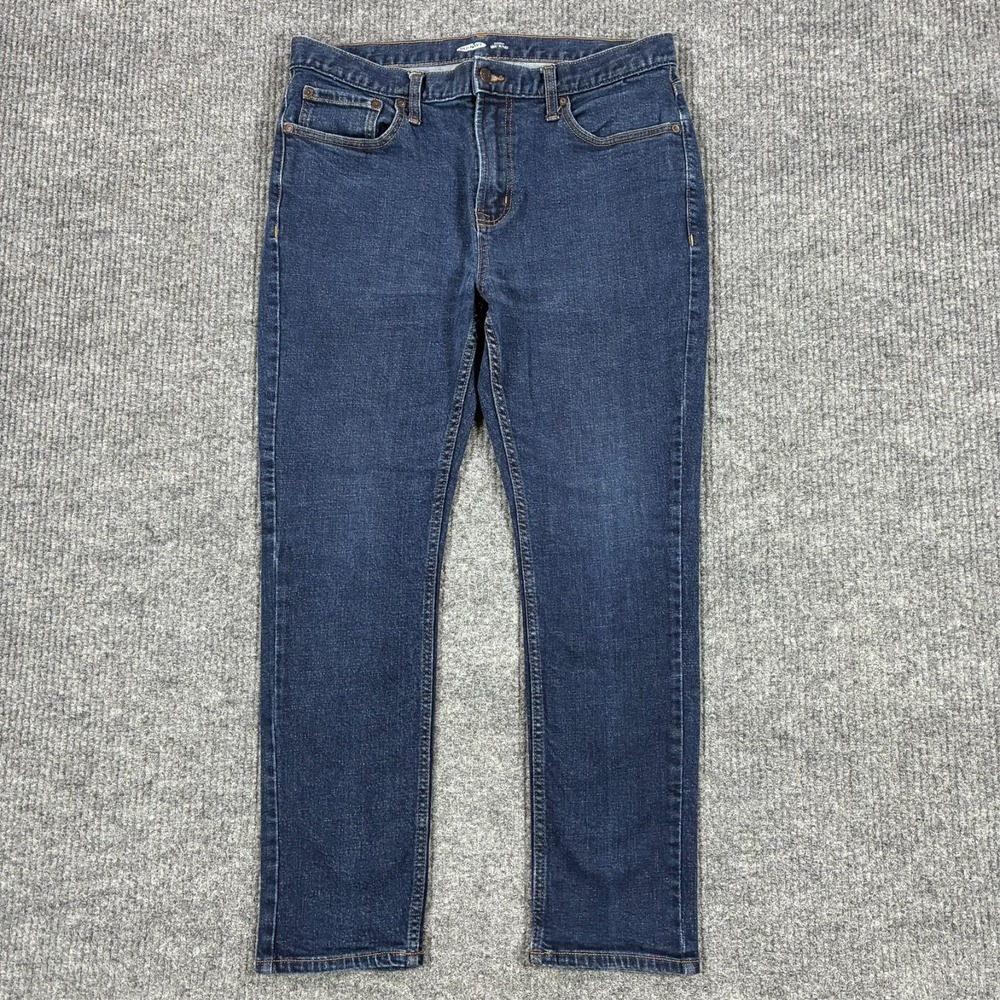 Old Navy Mens Skinny Stretch Jeans Size 36x30 Blue Denim Built-In Flex Mid Rise